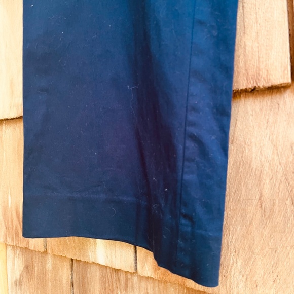 Lauren Ralph Lauren Navy Pants Flat Front Women’s Size 16  Cotton Straight Leg - Picture 6 of 8